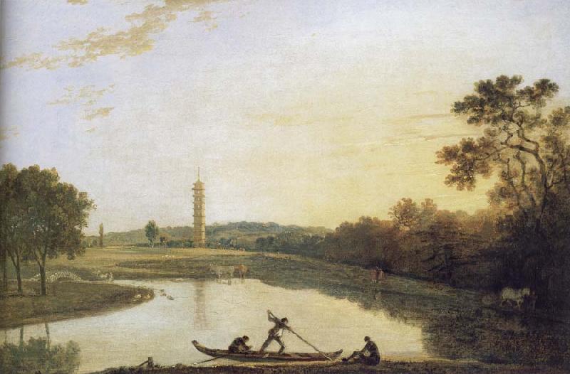 Richard  Wilson View towards the Pagoda and Bridge oil painting picture